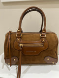Borsa Coconuda in Scamosciato color Terra Tracolla Ecopelle