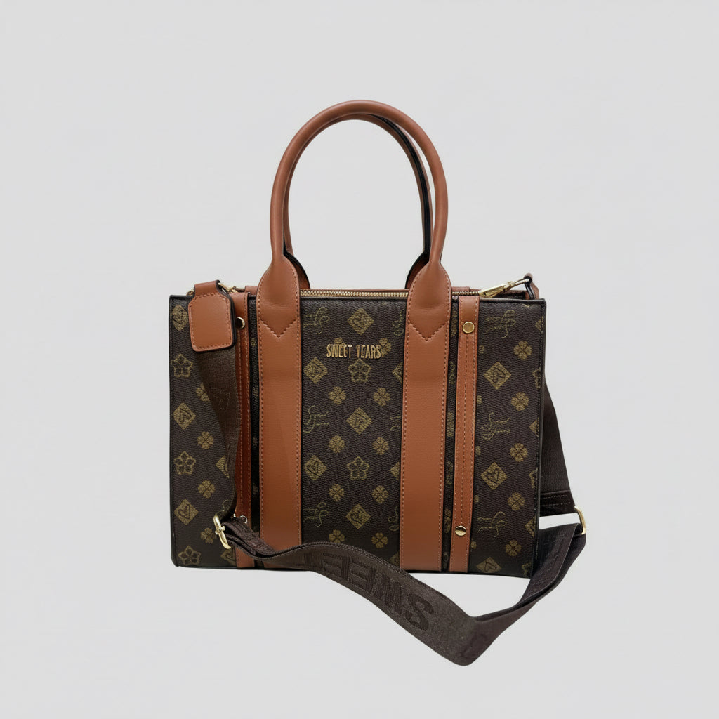Borsa a fasce di cuoio Sweet Years