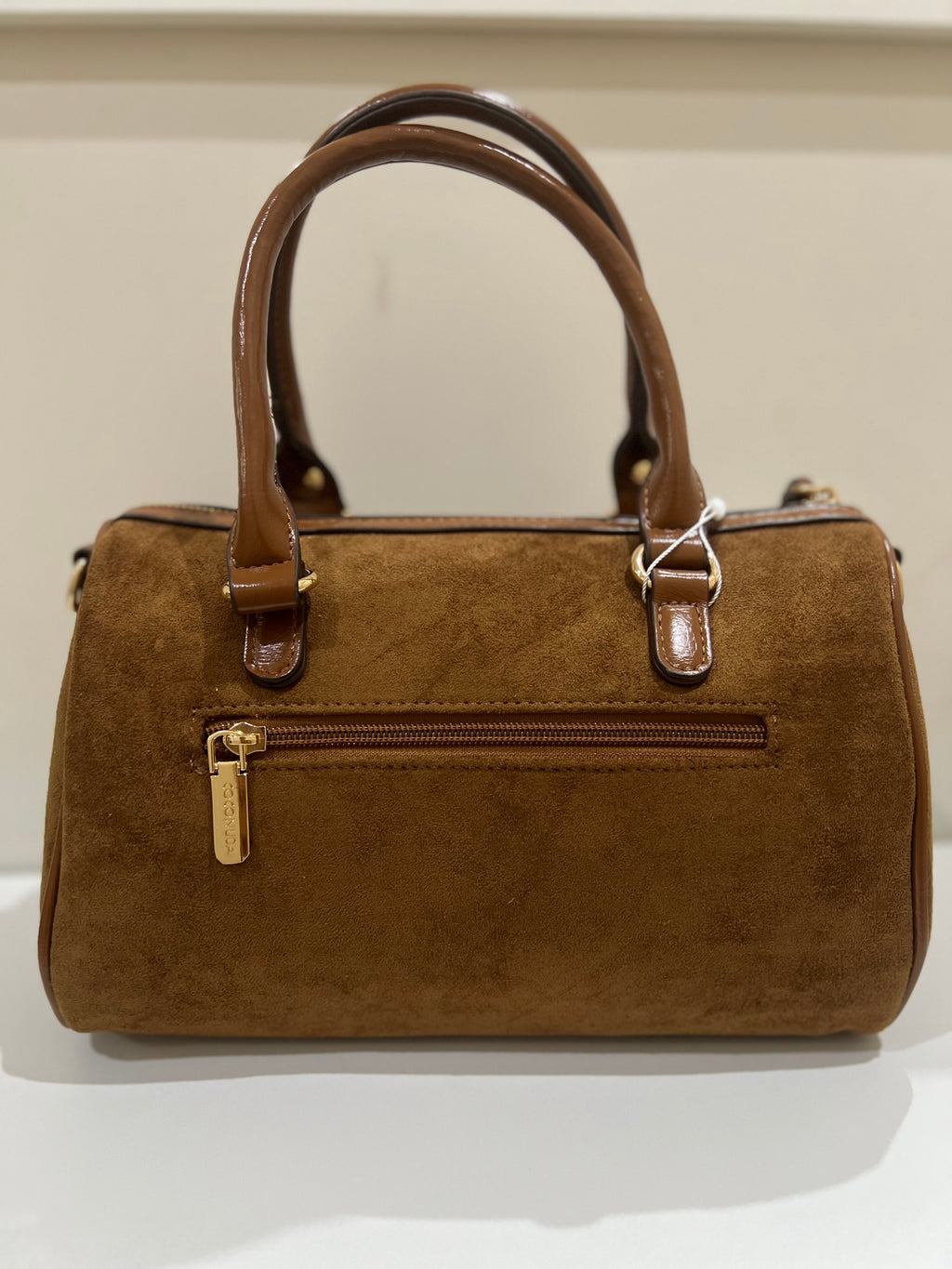 Borsa Coconuda in Scamosciato color Terra Tracolla Ecopelle