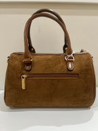 Borsa Coconuda in Scamosciato color Terra Tracolla Ecopelle