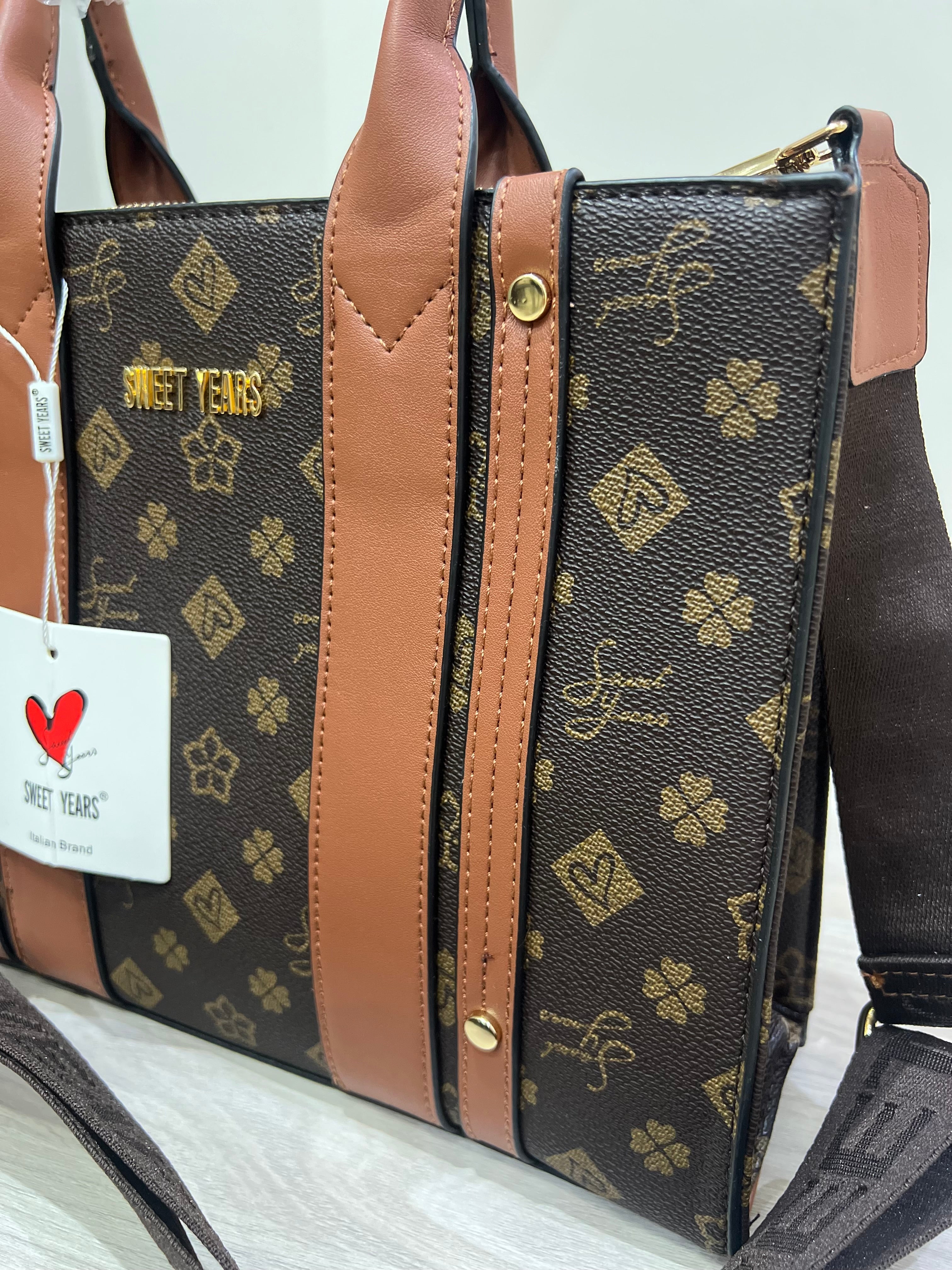 Borsa a fasce di cuoio Sweet Years