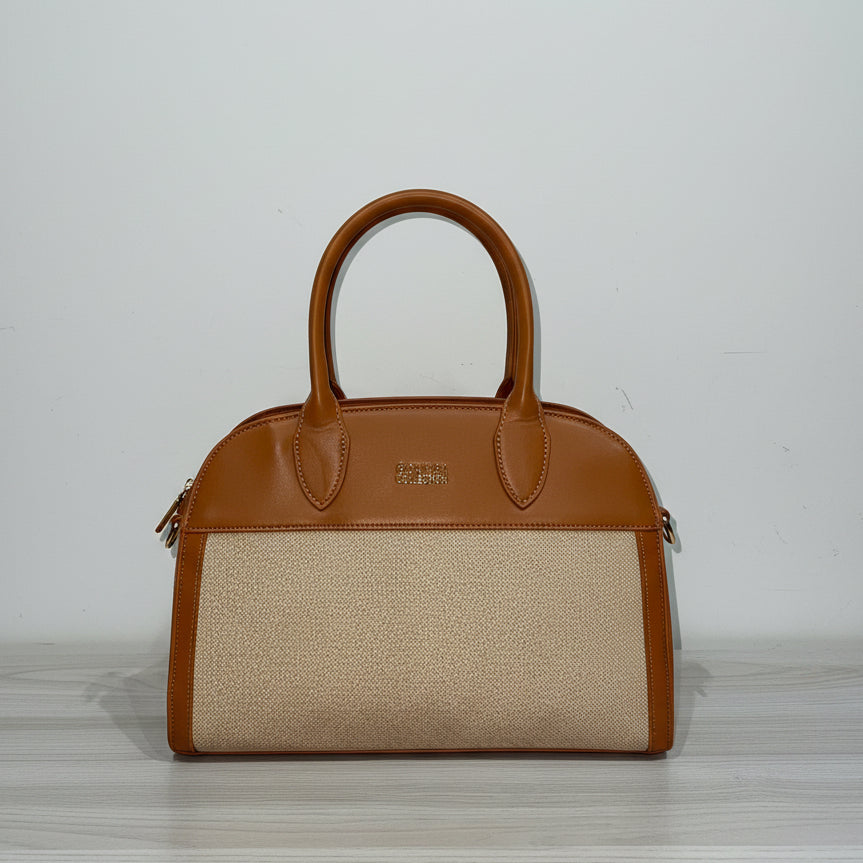 Borsa Coveri Cuoio e Paglia mis.33x25x12