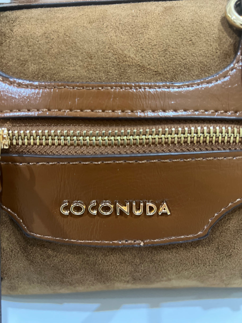 Borsa Coconuda in Scamosciato color Terra Tracolla Ecopelle