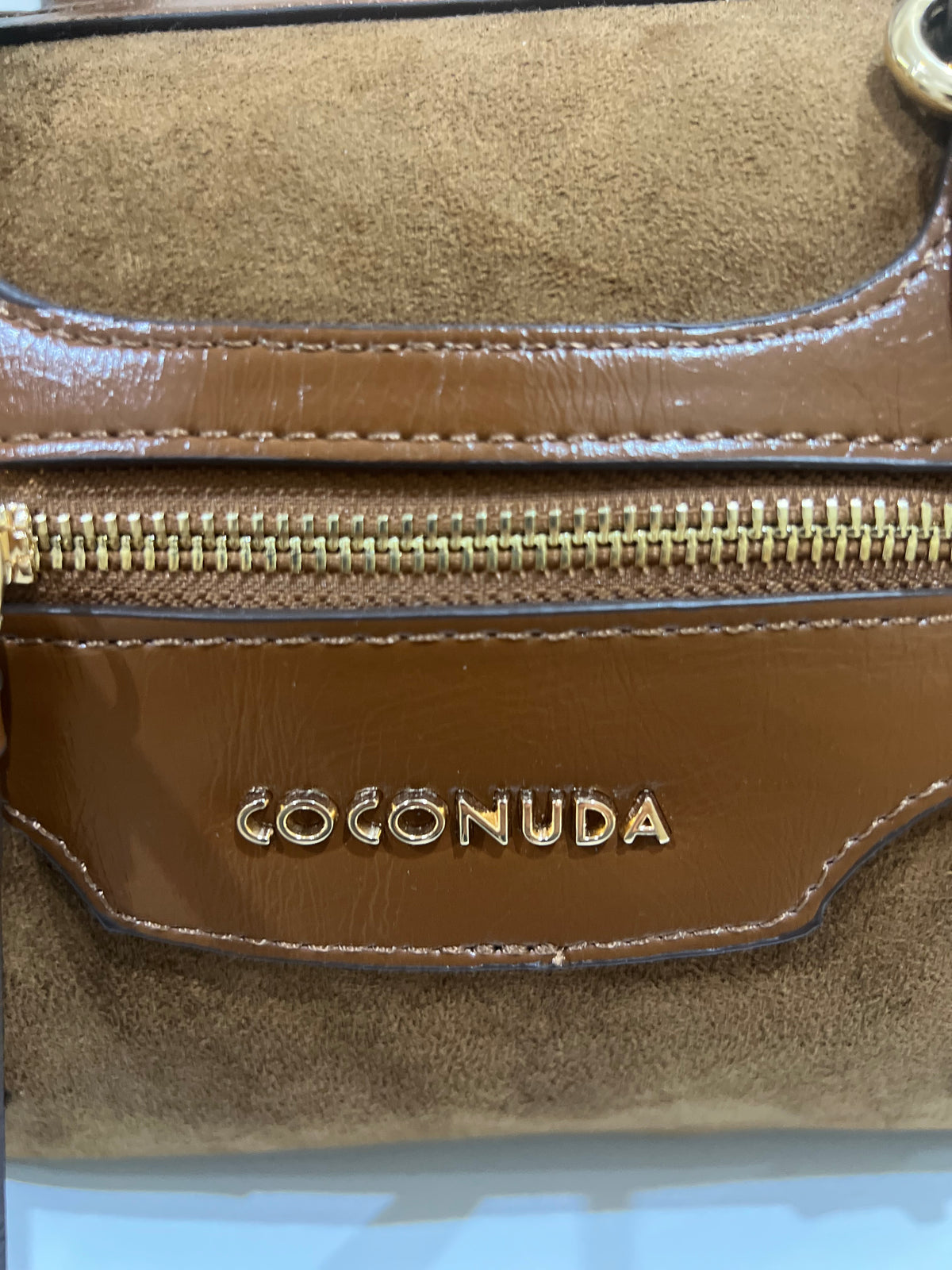 Borsa Coconuda in Scamosciato color Terra Tracolla Ecopelle