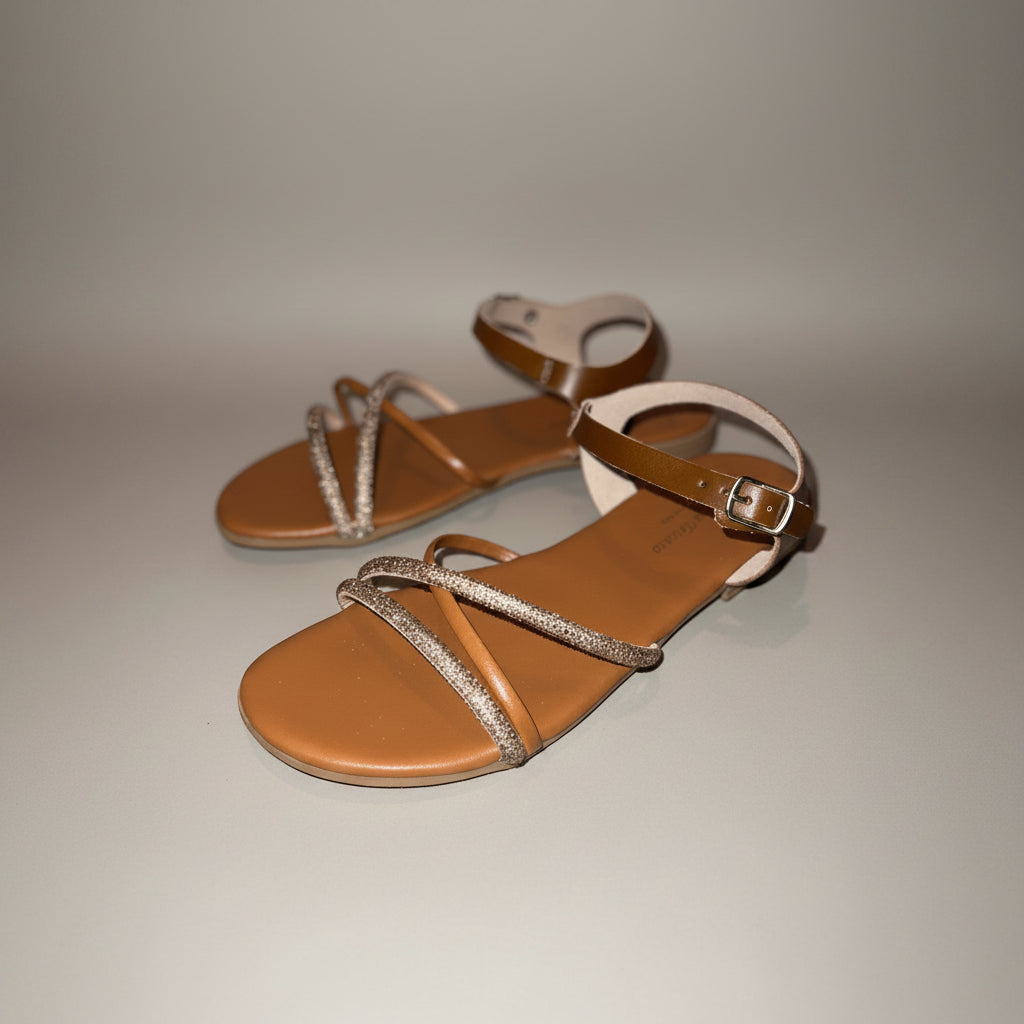 Sandali Bassi con swarovski