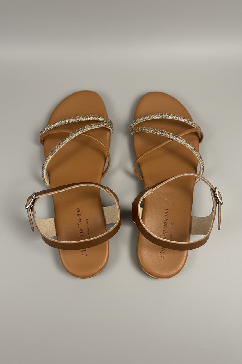 Sandali Bassi con swarovski