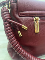 Borsa Coconuda Wine Manico Intrecciato