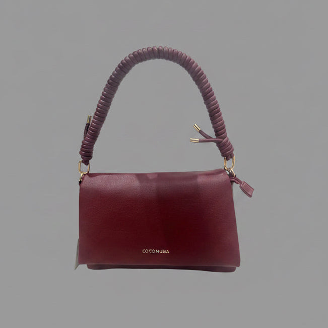 Borsa Coconuda Wine Manico Intrecciato