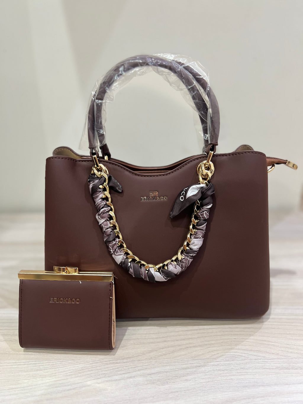 Borsa Erick&Co Marrone con borsellino